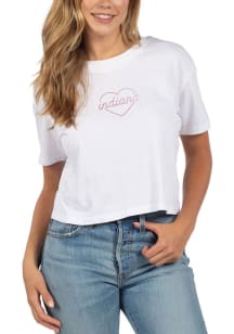 Indiana Hoosiers Womens White Short N Sweet Short Sleeve T-Shirt