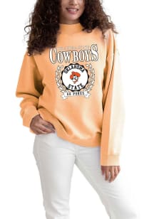 Oklahoma State Cowboys Womens Orange Nantucket Crew Sweatshirt