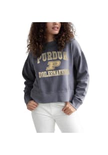 Purdue Boilermakers Womens Black Malibu Crew Sweatshirt