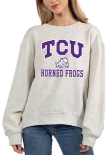 TCU Horned Frogs Womens Grey Old School Crew Sweatshirt