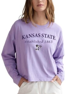 K-State Wildcats Womens Purple Bar Harbor LS Tee