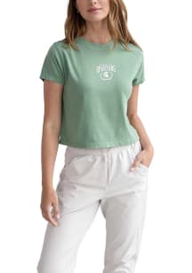 Michigan State Spartans Womens Green Montauk Short Sleeve T-Shirt