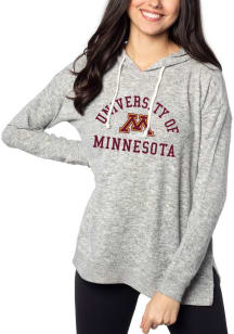 Minnesota Golden Gophers Womens Grey Cozy Tunic Hooded Sweatshirt