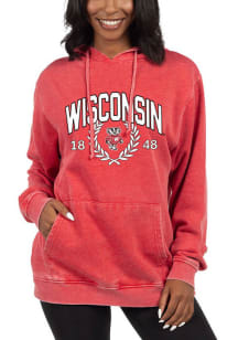 Wisconsin Badgers Womens Red Everybody Hooded Sweatshirt
