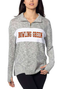 Bowling Green Falcons Womens White Cozy Qtr Zip