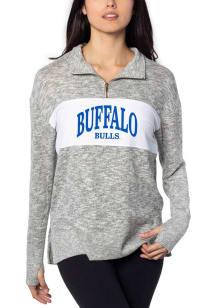 Buffalo Bulls Womens Grey Cozy Qtr Zip