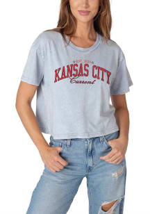 KC Current Womens Blue Short Short Sleeve T-Shirt