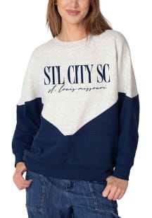 St Louis City SC Womens Navy Blue Heritage Crew Sweatshirt