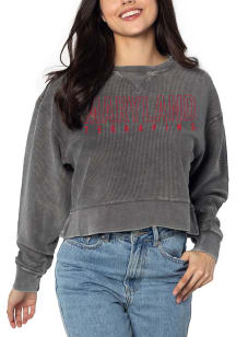 Maryland Terrapins Womens Black Boxy Corded Crew Sweatshirt