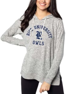 Rice Owls Womens Grey Cozy Hooded Sweatshirt