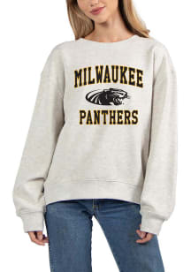 Milwaukee Panthers Womens Ash Old School Crew Sweatshirt