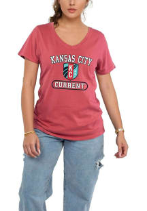KC Current Womens Heartland Red Laguna Short Sleeve T-Shirt