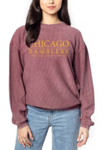 Loyola Ramblers Womens Maroon Corded Crew Sweatshirt