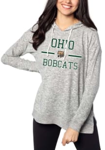 Ohio Bobcats Womens Grey Cozy Hooded Sweatshirt
