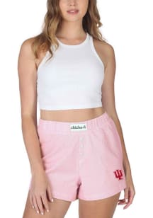 Indiana Hoosiers Womens Red Striped Boxer Shorts