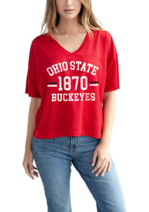 Ohio State Buckeyes Womens Quarterback Fashion Football Jersey - Red