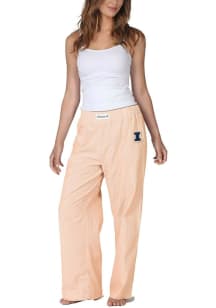 Illinois Fighting Illini Womens Orange Striped Loungewear Sleep Pants