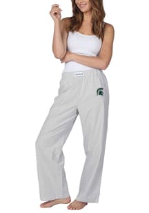 Michigan State Spartans Womens Grey Striped Loungewear Sleep Pants