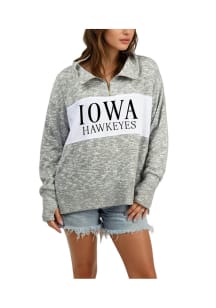 Iowa Hawkeyes Womens Grey Classic Qtr Zip