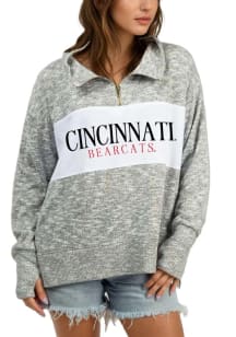 Cincinnati Bearcats Womens Grey Classic Qtr Zip