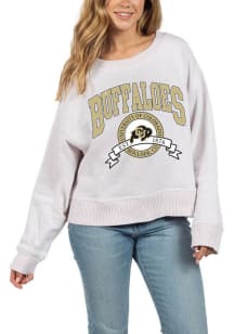 Colorado Buffaloes Womens Natural Cool Down Crew Sweatshirt