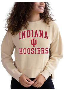 Indiana Hoosiers Womens Tan Malibu Crew Sweatshirt