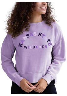 K-State Wildcats Womens Lavender Malibu Crew Sweatshirt