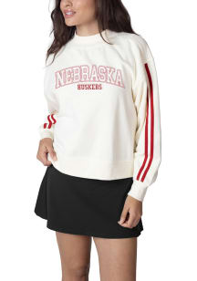 Nebraska Cornhuskers Womens White Varsity Crew Sweatshirt