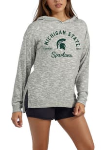 Michigan State Spartans Womens Grey Snuggle Up Hooded Sweatshirt