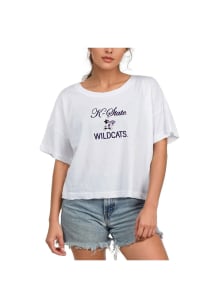 K-State Wildcats Womens White Throwback Short Sleeve T-Shirt
