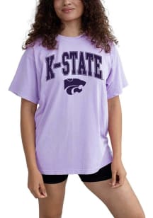 K-State Wildcats Womens Purple OBX Short Sleeve T-Shirt