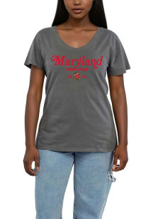 Maryland Terrapins Womens Black Laguna Short Sleeve T-Shirt