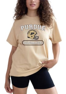 Purdue Boilermakers Womens Tan OBX Short Sleeve T-Shirt