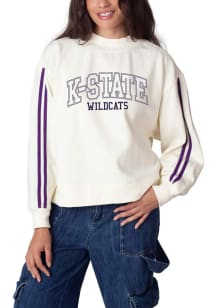 K-State Wildcats Womens White Varsity Crew Sweatshirt