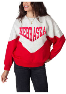 Nebraska Cornhuskers Womens Grey Heritage Crew Sweatshirt