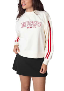 Ohio State Buckeyes Womens White Varsity Crew Sweatshirt