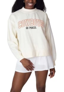 Oklahoma State Cowboys Womens White Varsity Crew Sweatshirt