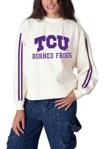 TCU Horned Frogs Womens White Varsity Crew Sweatshirt