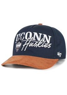 47 UConn Huskies Scribe Line Hitch Adjustable Hat - Navy Blue