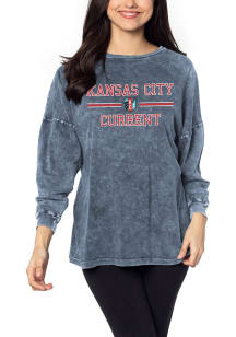 KC Current Womens Navy Blue The Big LS Tee