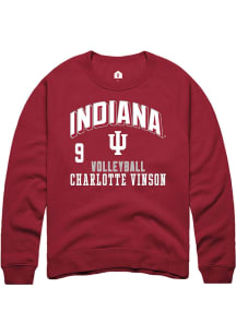 Charlotte Vinson Indiana Hoosiers Mens Crimson NIL Arch Logo Player Crew
