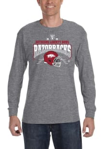 Arkansas Razorbacks Grey 2024 Liberty Bowl Bound Long Sleeve T Shirt