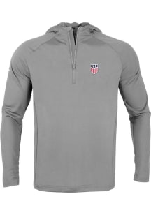 Levelwear USMNT Mens Grey Zander Long Sleeve Hoodie