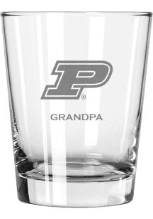 Purdue Boilermakers Grandpa 15oz Rock Glass - White