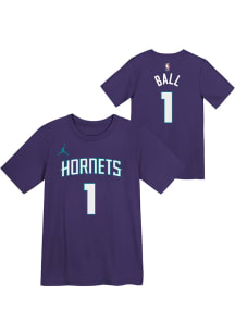 LaMelo Ball Charlotte Hornets Youth Purple Statement NN Player Tee