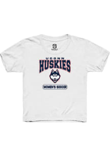 Summit Sportswear UConn Huskies Youth White Women's Soccer Short Sleeve T-Shirt