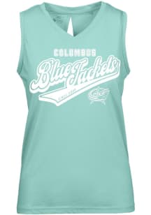 Levelwear Columbus Blue Jackets Womens Green Verve Paisley Tank Top