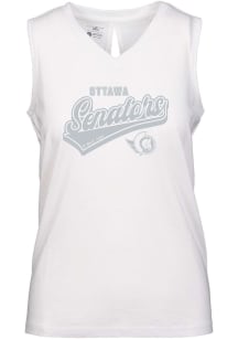 Levelwear Ottawa Senators Womens White Verve Paisley Tank Top