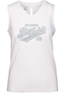 Levelwear Columbus Blue Jackets Womens White Verve Paisley Tank Top