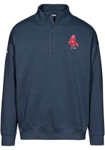 Levelwear Boston Red Sox Mens Navy Blue Murray Cooperstown Long Sleeve Qtr Zip Pullover